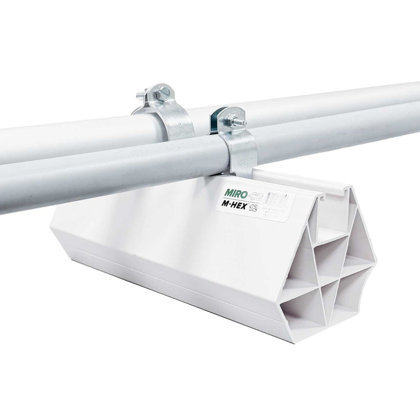 6" M-Hex Rooftop Pipe Support with Strut