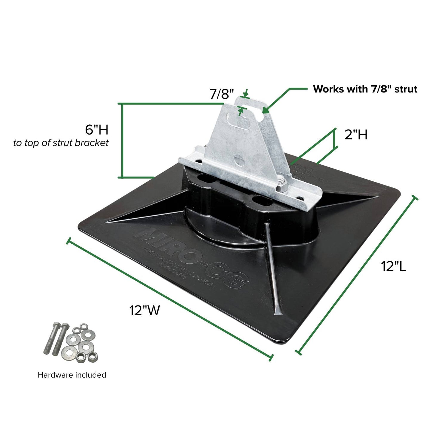 12x12 VersaBase w/7/8" Strut Bracket