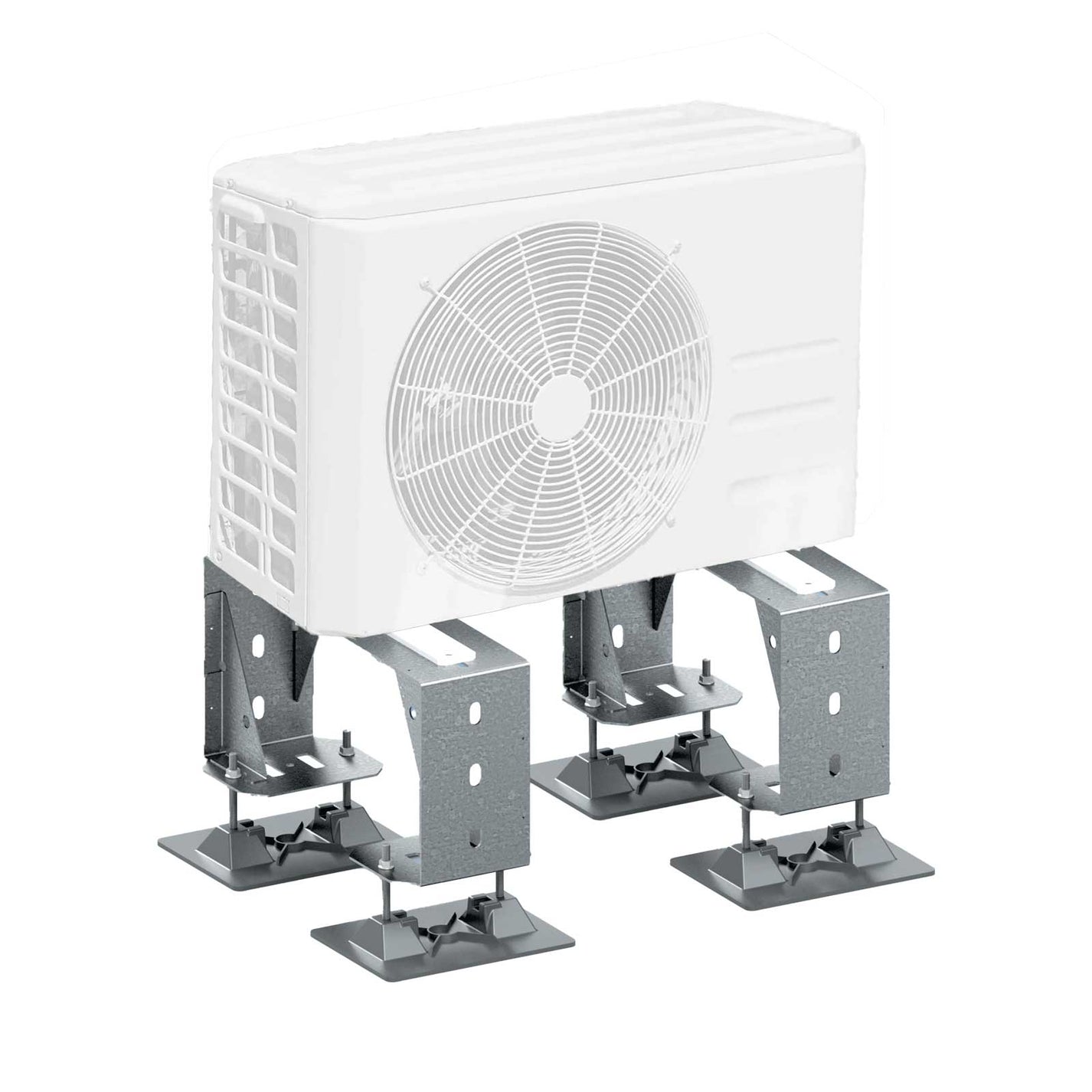 Mini Split Condenser Racks MMS-18 Mini Split Condenser Stand for rooftop – MIRO-CG Rooftop Supports