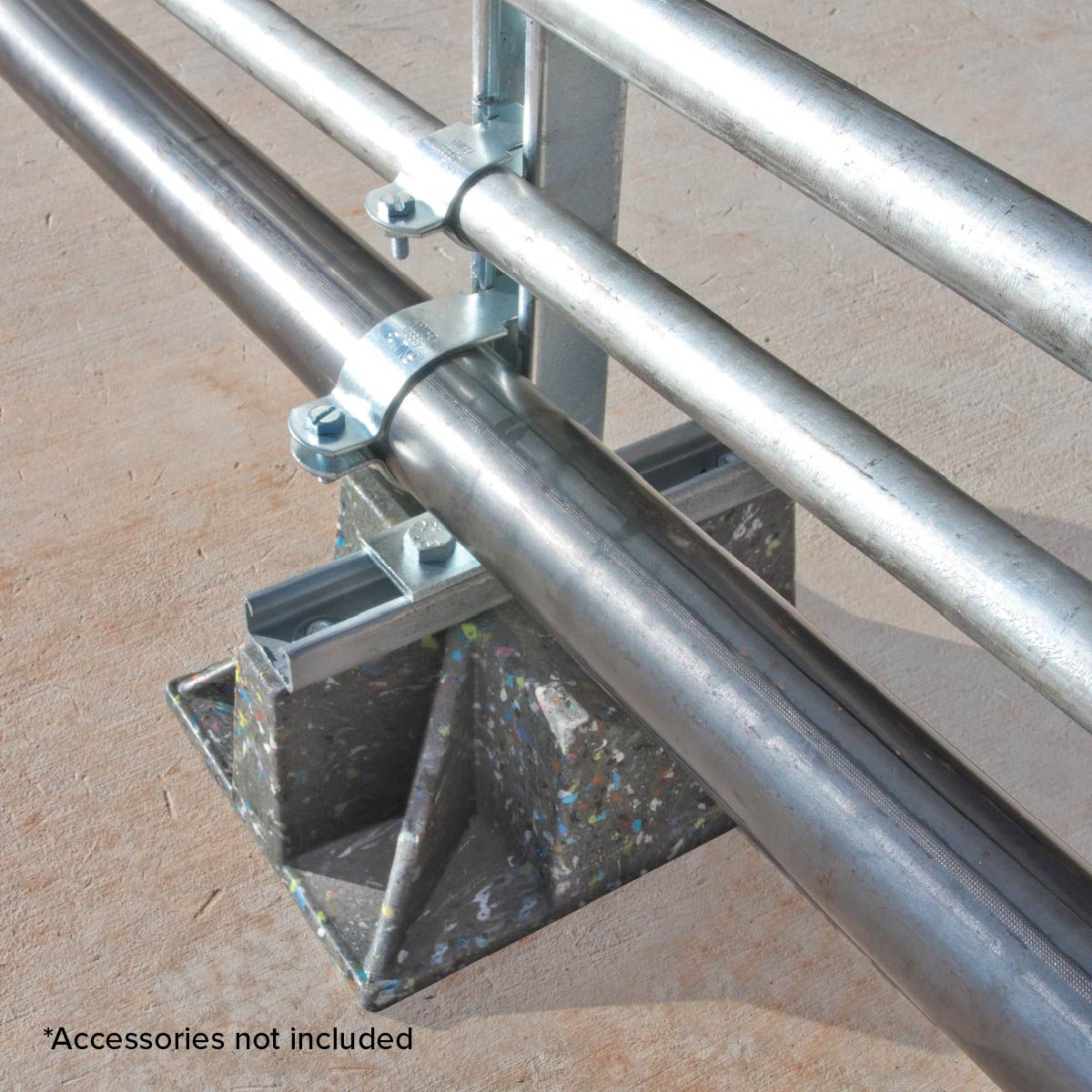 Rooftop Saddle Support with strut and hardware | Conduit and other piping support